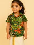 Kids Onam Kerala Cuban Collar Shirt