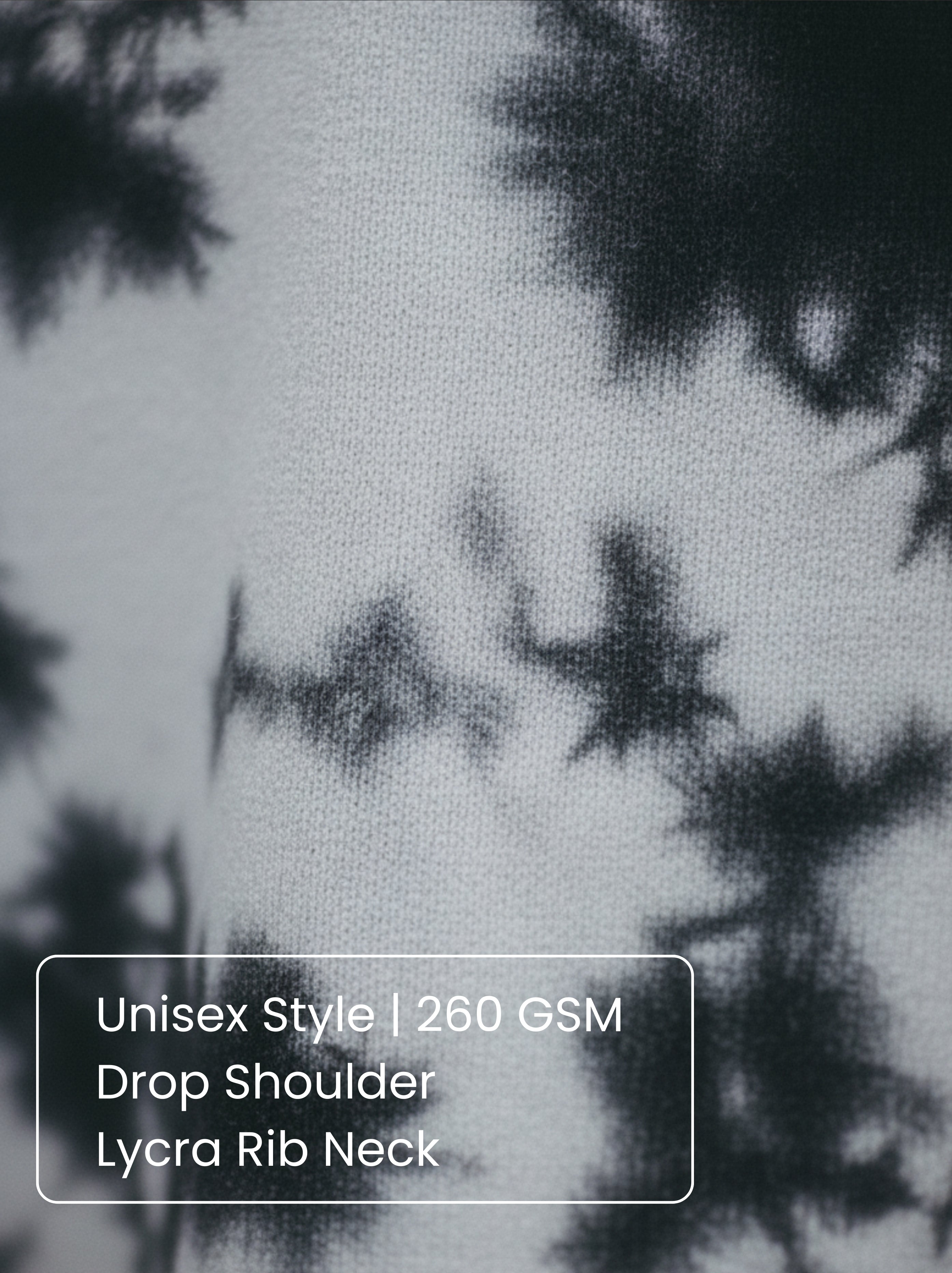 White Black | Unisex Tie-Dye Oversized T-Shirt