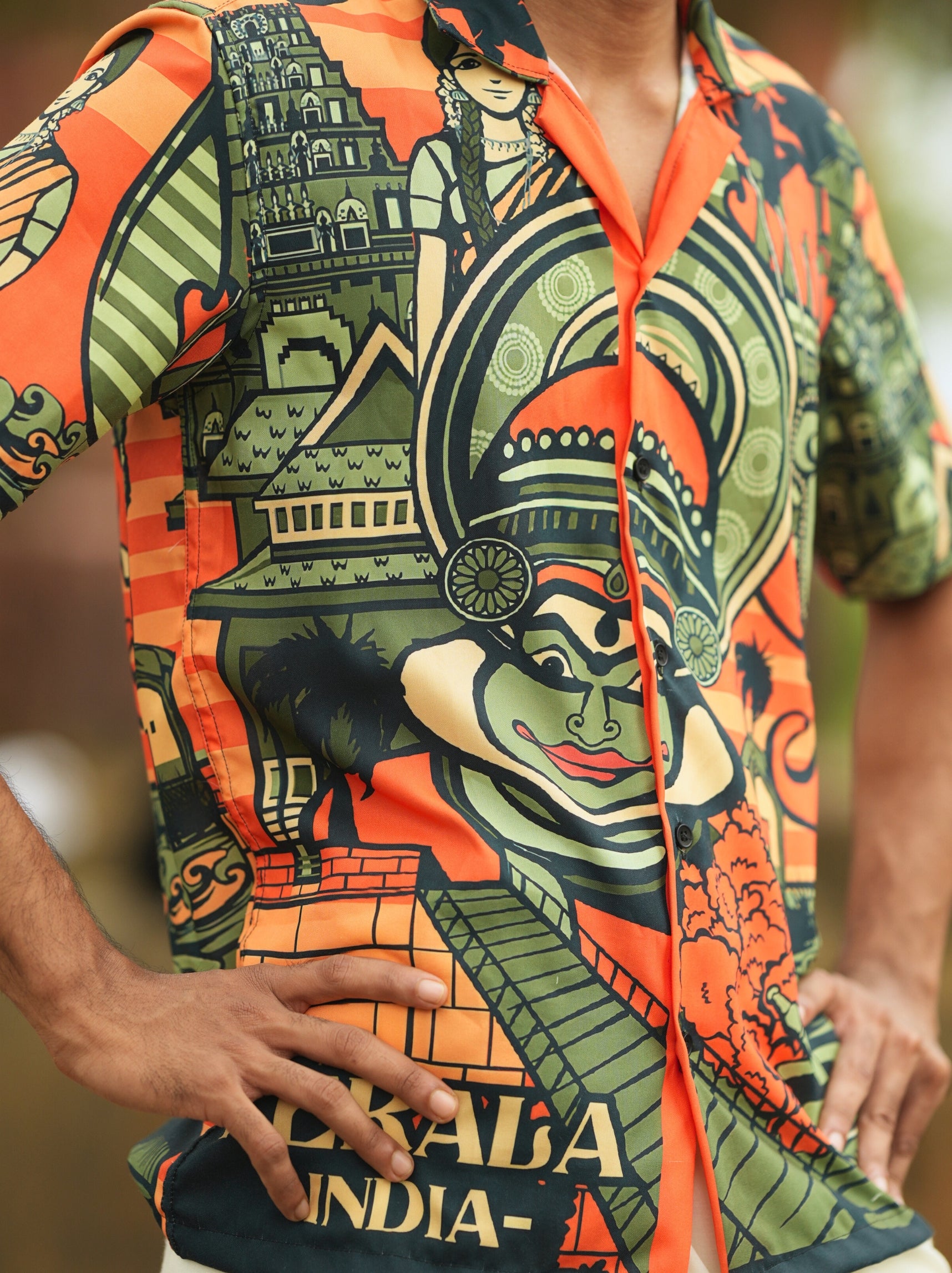 Onam Kerala Cuban Collar Shirt