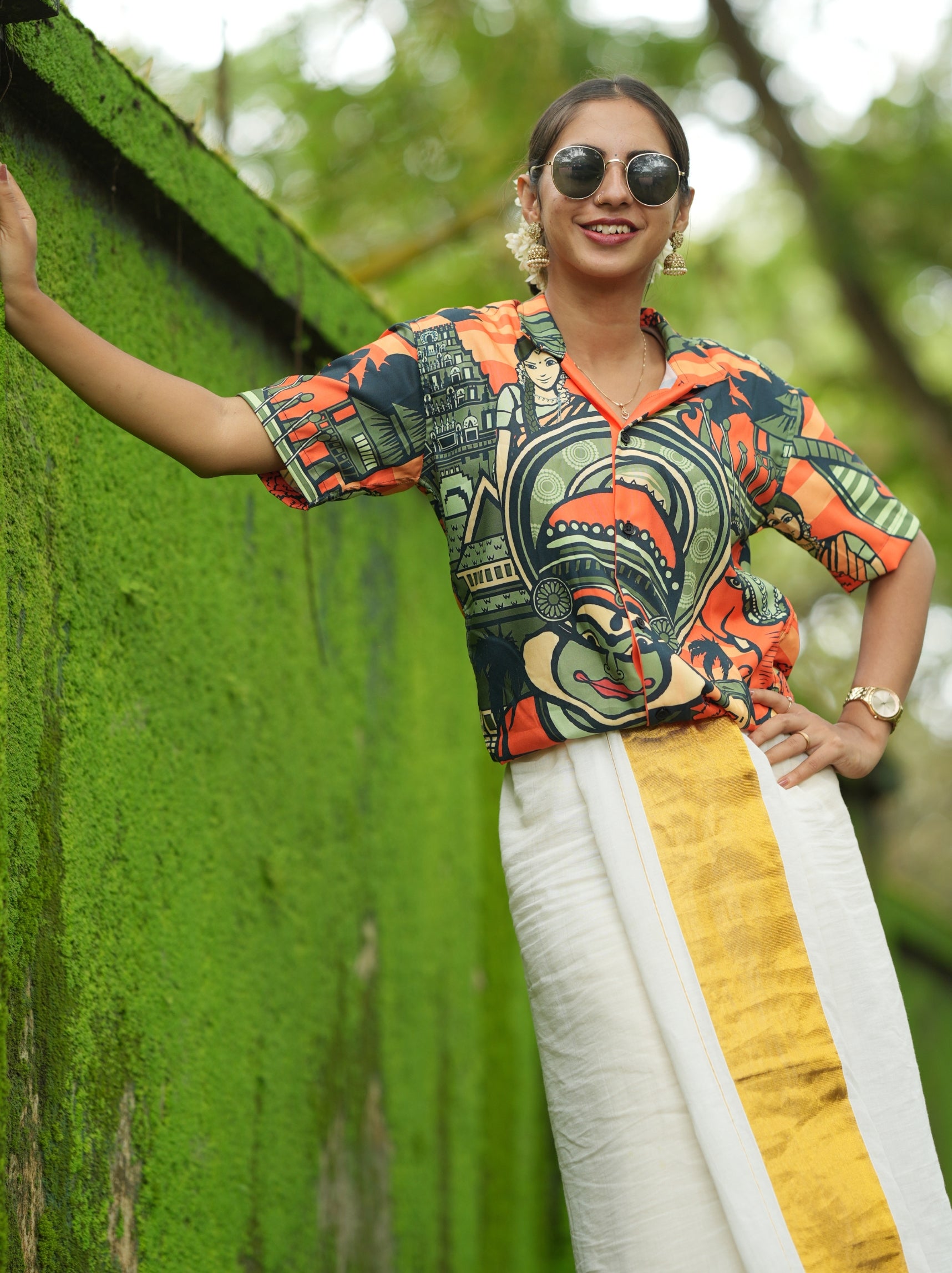 Onam Kerala Cuban Collar Shirt