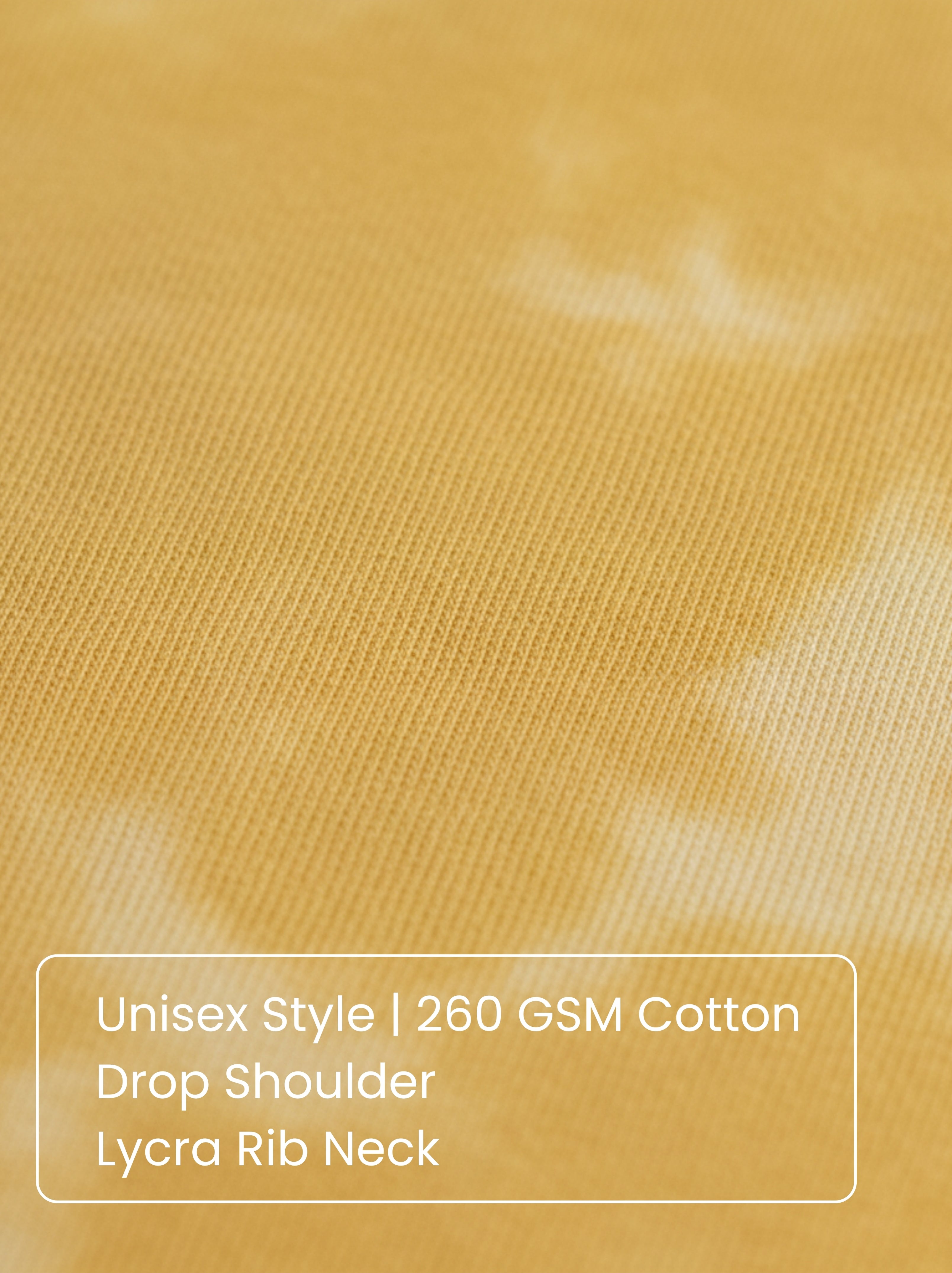 Yellow | Unisex Tie-Dye Oversized T-Shirt