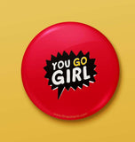 Girl Power Button Badge