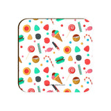 Candies and Ice Cream Pattern Coaster