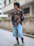 Brown Black | Unisex Tie-Dye Oversized T-Shirt