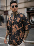 Brown Black | Unisex Tie-Dye Oversized T-Shirt