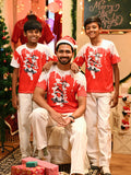 Skating Santa Christmas Boys T-Shirt