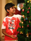 Skating Santa Christmas Boys T-Shirt