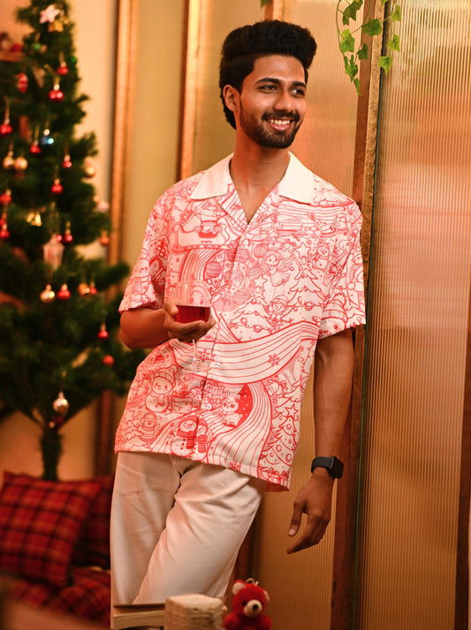 Men’s Santa’s Journey Doodle Shirt (Relaxed Fit)