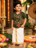 Kids Onam Kerala Cuban Collar Shirt