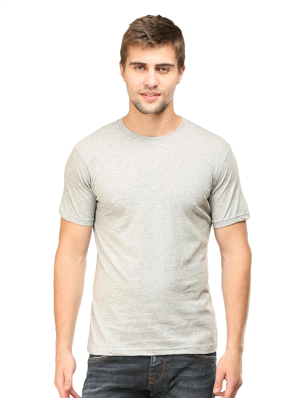 Solids : Premium Grey Melange Unisex T -shirt
