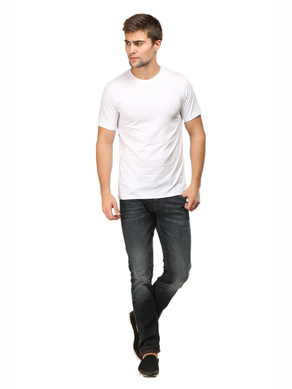 Solids : Premium White Unisex T -shirt