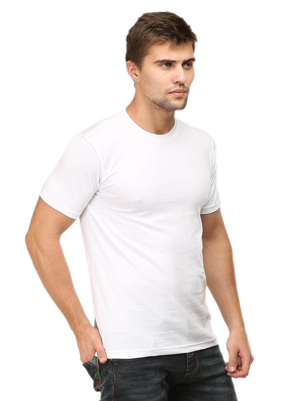 Solids : Premium White Unisex T -shirt