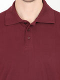 Polos: Maroon  Premium T-shirt