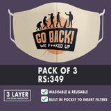 Evolution Mask : Go Back (Pack of 3)