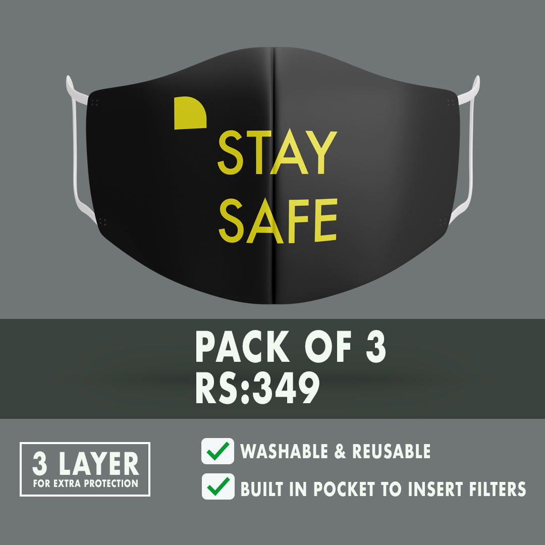 Stay Safe Premium Mask (Pack of 3)