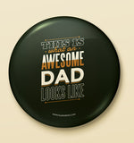 Dad Love Button Badge