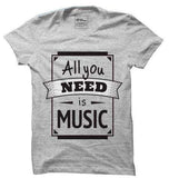 Buy All You need is Music Tshirts. Buy Trendy and Cool Pop Culture Tshirts Online India. This Tshirt is Perfect for Music Lovers.