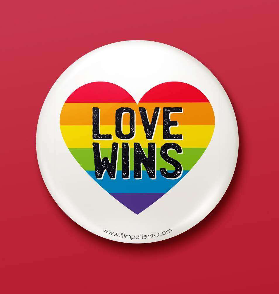 Buy Love Wins Button Badges Online | Film Patients