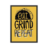 Eat Grind Repeat A3 Poster