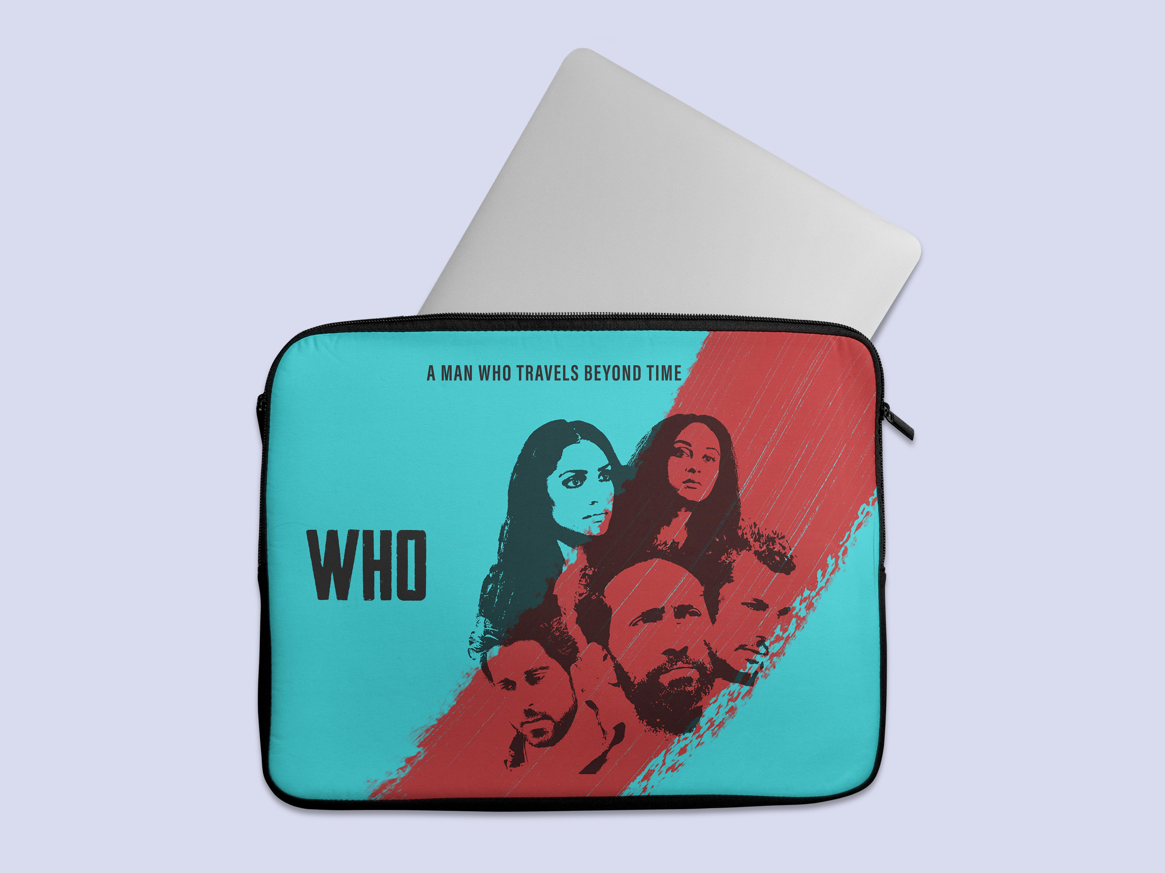 Who Movie Abstract Blue Laptop Sleeve