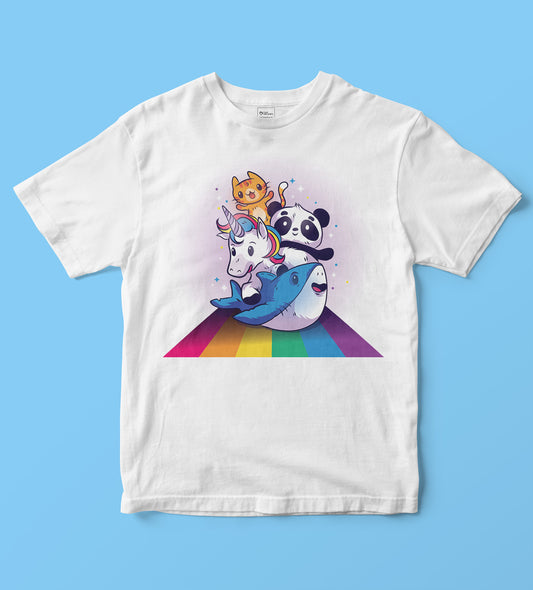 Rainbow Animal Kids Tshirt