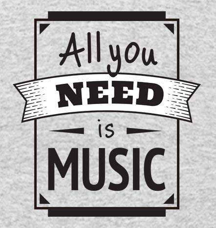Buy All You need is Music Tshirts. Buy Trendy and Cool Pop Culture Tshirts Online India. This Tshirt is Perfect for Music Lovers.