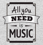 Buy All You need is Music Tshirts. Buy Trendy and Cool Pop Culture Tshirts Online India. This Tshirt is Perfect for Music Lovers.